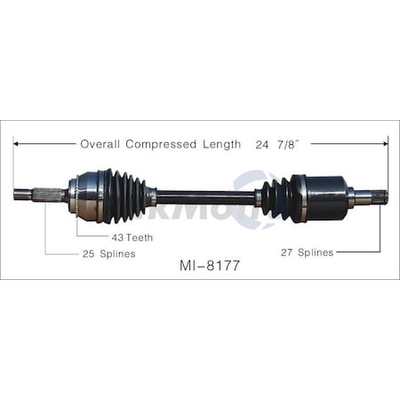 Surtrack Axle Cv Axle Shaft, Mi-8177 MI-8177